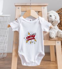 BK Kids Ceryan Kaçağı Tasarımlı Beyaz Bebek Body Zıbın-1