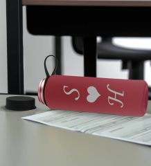BK Gift Sevgiliye Özel İsimli Pembe Defter ve Fuşya Cam Matara Hediye Seti-4, Sevgiliye Hediye, Sevgililer Günü, Yeni İş Hediyesi