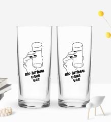 BK Gift Kişiye Özel İsimli DTF Eğlenceli Rakı Tasarımlı İkili Rakı Bardağı Seti-1, Arkadaşa Hediye, Sevgiliye Hediye