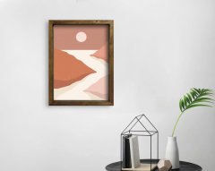 BK Home Doğal Masif Ahşap Çerçeveli Tablo 45x65cm-62