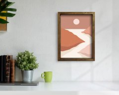 BK Home Doğal Masif Ahşap Çerçeveli Tablo 45x65cm-62