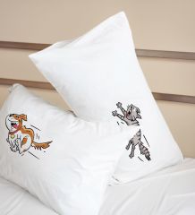 BK Gift Kişiye Özel Eğlenceli Kedi Tasarımlı Pamuklu 2’li Yastık Kılıfı Seti-1 50x70cm , Sevgiliye Hediye, Ev Hediyesi, Tasarım Ev Tekstili