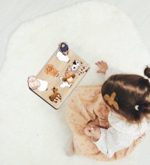 BK Toys Çocuklar İçin Ahşap Figürlü Eğitici-Öğretici Yapboz Puzzle-8