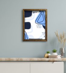 BK Gift Otel Odası Konseptli Doğal Masif Ahşap Çerçeveli Tablo 30x40cm-54