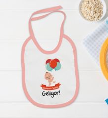 BK Kids Mekanın Sahibi Geliyor Tasarımlı Pembe Bebek Body Zıbın ve Mama Önlüğü Hediye Seti-1