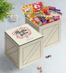 Kişiye Özel Yılbaşı Mutlu Yıllar Ahşap Kutuda Nostaljik Lezzetler Hediye Seti-3