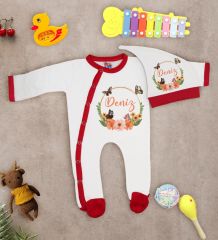 BK Kids Kişiye Özel Bebek Kıyafeti, Bebek Giyim Hediyesi, Tulum Zıbın ve Kukuletalı Şapka Seti-16