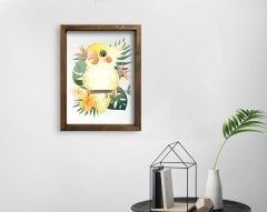 BK Home Doğal Masif Ahşap Çerçeveli Tablo 45x65cm-60