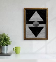 BK Home Modern Art Tasarımlı Doğal Masif Ahşap Çerçeveli Tablo 45x65cm-8