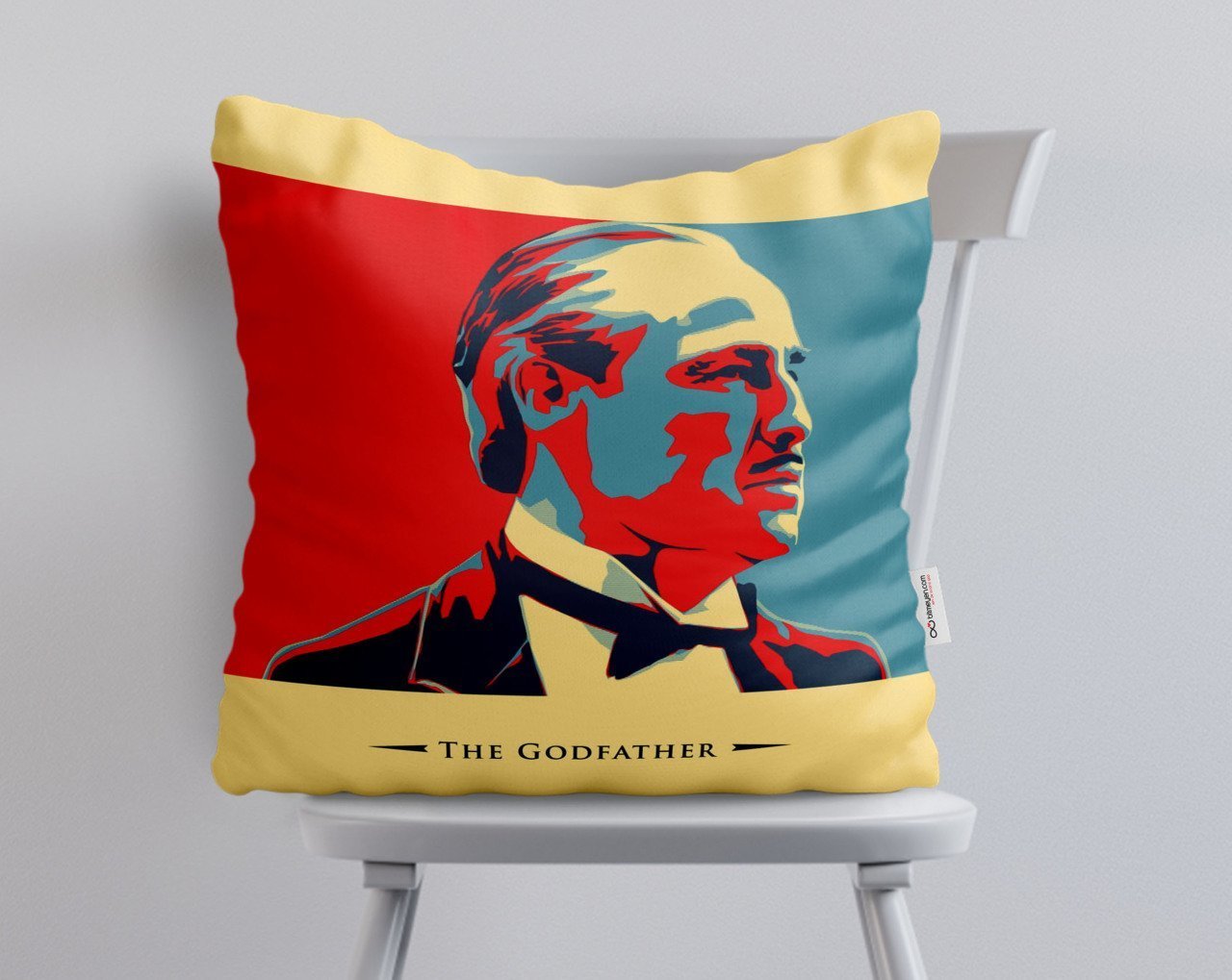 BK Home Godfather Baba Tasarımlı Beyaz Yastık-24