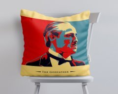 BK Home Godfather Baba Tasarımlı Beyaz Yastık-24
