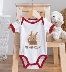 BK Kids Merabayın Tasarımlı Kırmızı Bebek Body Zıbın-1