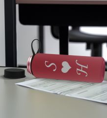 BK Gift Sevgiliye Özel İsimli Pembe Defter ve Fuşya Cam Matara Hediye Seti-1, Sevgiliye Hediye, Sevgililer Günü, Yeni İş Hediyesi