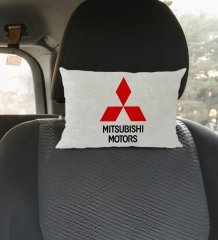 BK Gift Mitsubishi Tasarımlı Dikdörtgen Araç Koltuk Yastığı-1