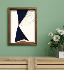 BK Gift Otel Odası Konseptli Doğal Masif Ahşap Çerçeveli Tablo 30x40cm-51