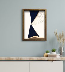 BK Gift Otel Odası Konseptli Doğal Masif Ahşap Çerçeveli Tablo 30x40cm-51