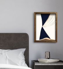BK Gift Otel Odası Konseptli Doğal Masif Ahşap Çerçeveli Tablo 30x40cm-51