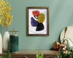BK Home Doğal Masif Ahşap Çerçeveli Tablo 45x65cm-58