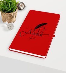 Kişiye Özel Avukat Temalı Kırmızı Defter - 6
