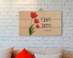 Kişiye Özel Canım Annem Tasarımlı Otantik Ahşap Palet Tablo-11