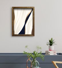 BK Gift Otel Odası Konseptli Doğal Masif Ahşap Çerçeveli Tablo 30x40cm-50