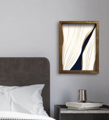 BK Gift Otel Odası Konseptli Doğal Masif Ahşap Çerçeveli Tablo 30x40cm-50