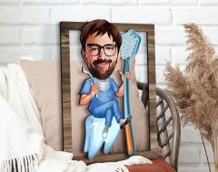 BK Gift Kişiye Özel Erkek Diş Hekimi Karikatürlü 3D Ahşap Tablo, Sevgiliye Hediye, Arkadaşa Hediye, Yıl Dönümü Hediyesi, Doğum Günü Hediyesi-1