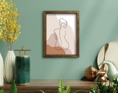 BK Home Doğal Masif Ahşap Çerçeveli Tablo 45x65cm-57
