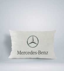 BK Gift Mercedes Tasarımlı Dikdörtgen Araç Koltuk Yastığı-1