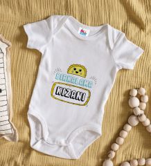 BK Kids Bırkalama Kızanı Tasarımlı Beyaz Bebek Body Zıbın-1