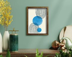 BK Home Doğal Masif Ahşap Çerçeveli Tablo 45x65cm-55