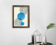 BK Home Doğal Masif Ahşap Çerçeveli Tablo 45x65cm-55