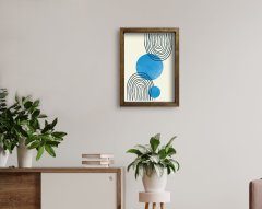 BK Home Doğal Masif Ahşap Çerçeveli Tablo 45x65cm-55