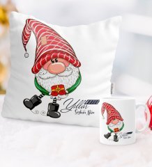 Kişiye Özel Mutlu Yıllar Tasarımlı Yastık Kupa Seti - 11