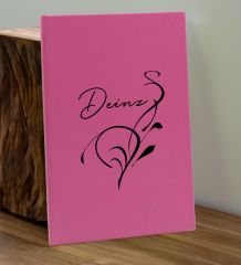 BK Gift Kişiye Özel İsimli Pembe Defter ve Fuşya Cam Matara Hediye Seti-6, Sevgiliye Hediye, Arkadaşa Hediye, Yeni İş Hediyesi