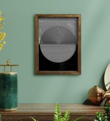 BK Home Modern Art Tasarımlı Doğal Masif Ahşap Çerçeveli Tablo 45x65cm-4