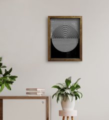 BK Home Modern Art Tasarımlı Doğal Masif Ahşap Çerçeveli Tablo 45x65cm-4
