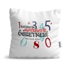 Kişiye Özel İlköğretim Matematik Öğretmeni Saten Yastık