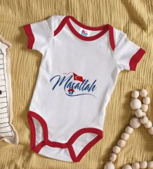 BK Kids Maşallah Tasarımlı Kırmızı Bebek Body Zıbın-3