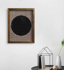 BK Home Modern Art Tasarımlı Doğal Masif Ahşap Çerçeveli Tablo 45x65cm-3