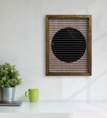 BK Home Modern Art Tasarımlı Doğal Masif Ahşap Çerçeveli Tablo 45x65cm-3