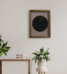 BK Home Modern Art Tasarımlı Doğal Masif Ahşap Çerçeveli Tablo 45x65cm-3