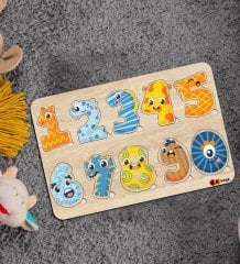 BK Toys Çocuklar İçin Ahşap Figürlü Eğitici-Öğretici Yapboz Puzzle-1