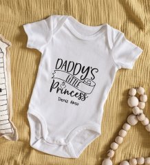 BK Kids İsimli Daddy's Little Princess Tasarımlı Bebek Body Zıbın - Model 1