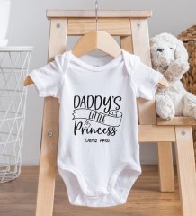 BK Kids İsimli Daddy's Little Princess Tasarımlı Bebek Body Zıbın - Model 1