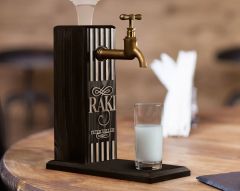 BK Gift Kişiye Özel Kabartma İsimli Musluklu Siyah(Ebony) Ahşap Rakı Standı, Rakı Çeşmesi, Doğum Günü Hediyesi, Ev Hediyesi, İçecek Dispenseri-2