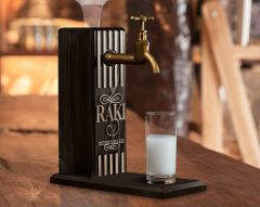 BK Gift Kişiye Özel Kabartma İsimli Musluklu Siyah(Ebony) Ahşap Rakı Standı, Rakı Çeşmesi, Doğum Günü Hediyesi, Ev Hediyesi, İçecek Dispenseri-2