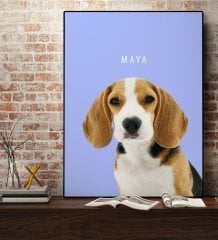 Kişiye Özel Evcil Dost Kanvas Tablo 50x70cm-3
