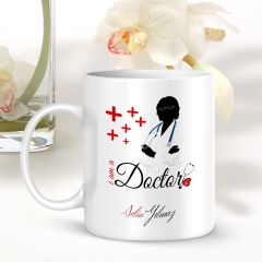 Kişiye Özel Mesleki Doktor Beyaz Kupa Bardak - 002
