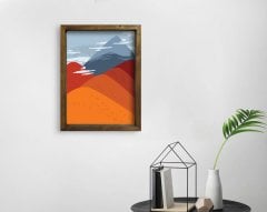 BK Home Doğal Masif Ahşap Çerçeveli Tablo 45x65cm-52